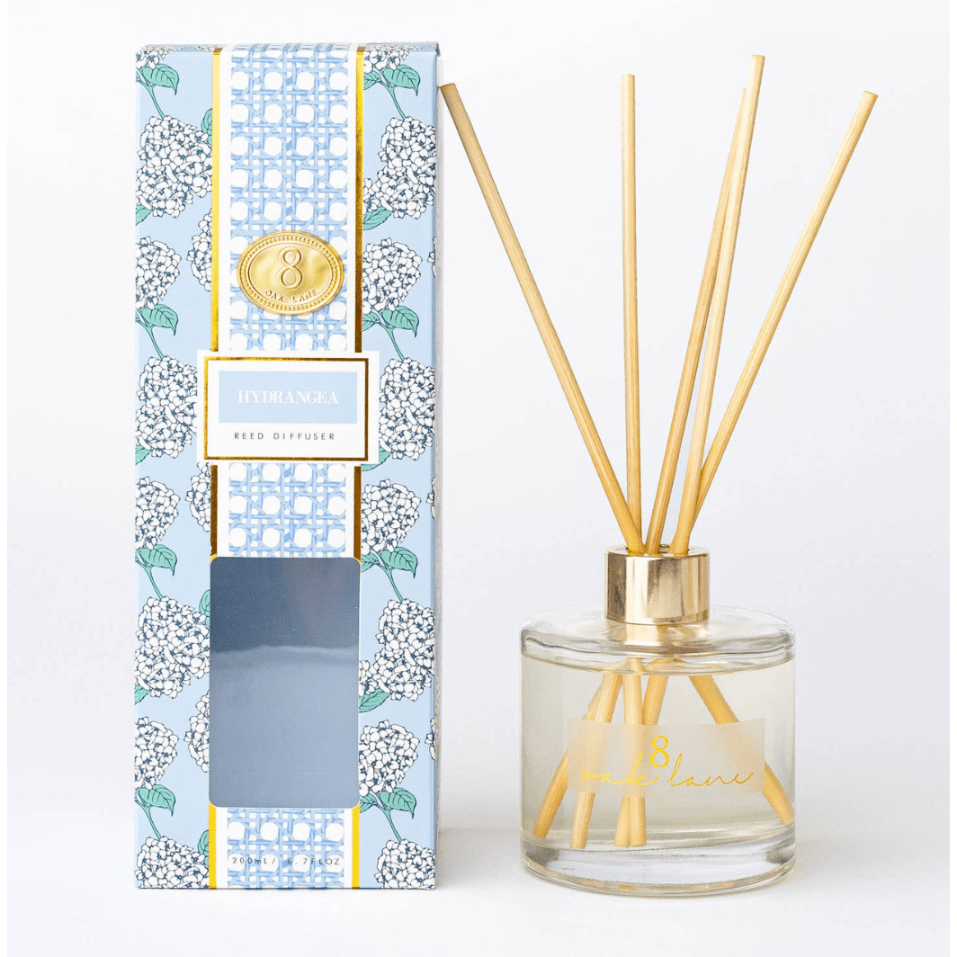 Hydrangea Stem Reed Diffuser - White Farmhouse Flowers