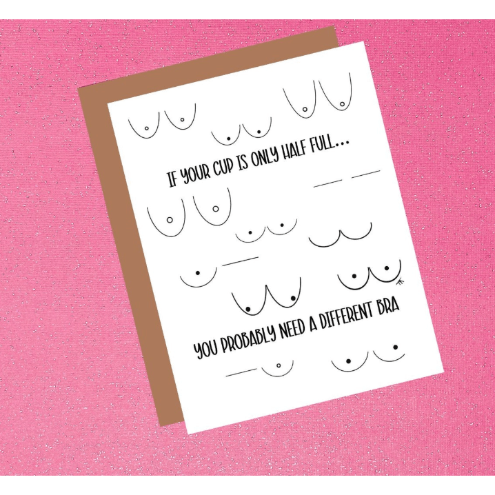 If Your Cup is Only Half Full Greeting Card Greeting Card - White Farmhouse Flowers