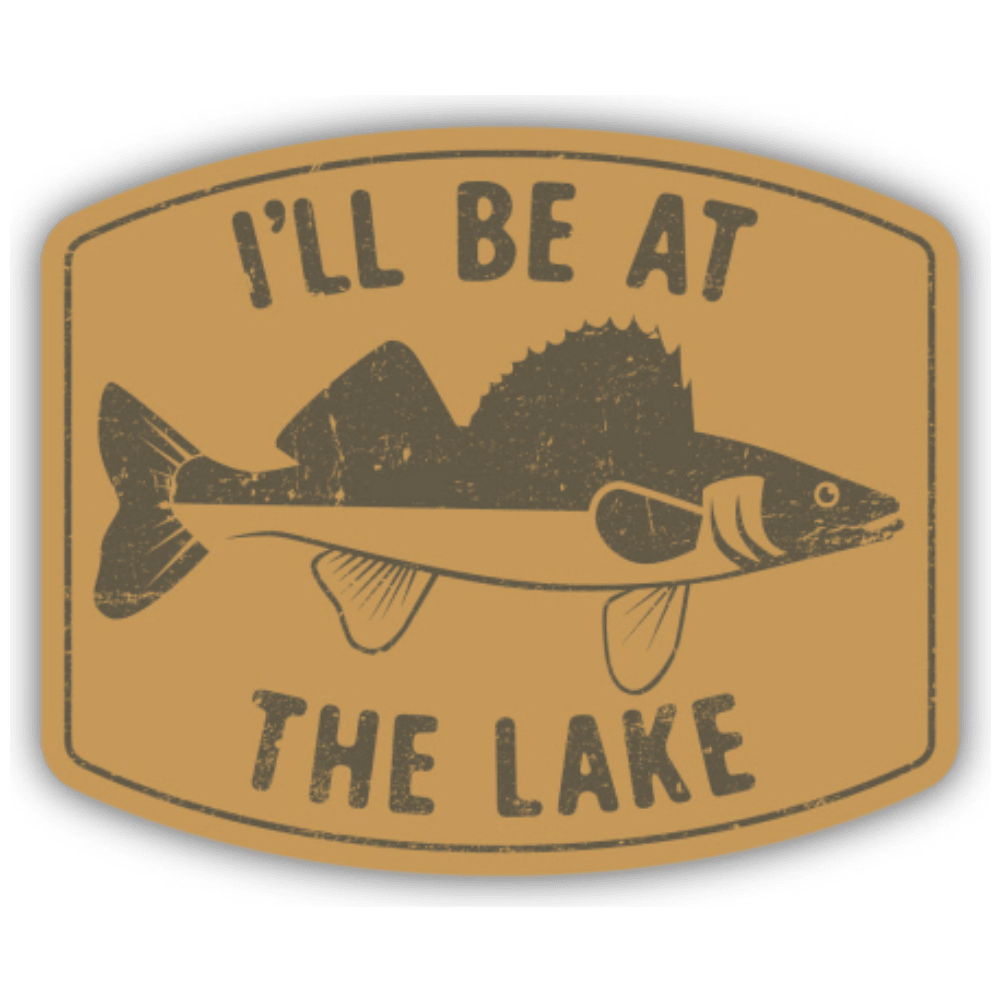 I'll be at the Lake Sticker - White Farmhouse Flowers