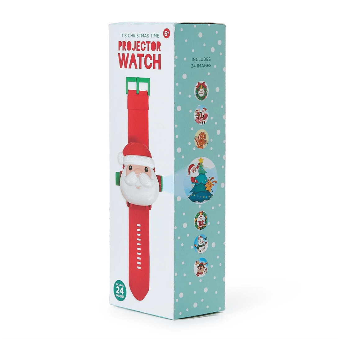 It's Christmas Time Santa Digital Watch with Projector - White Farmhouse Flowers