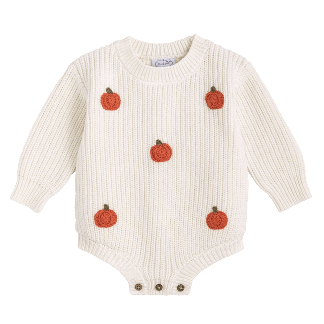 Ivory Sweater Pumpkin Bubble - White Farmhouse Flowers