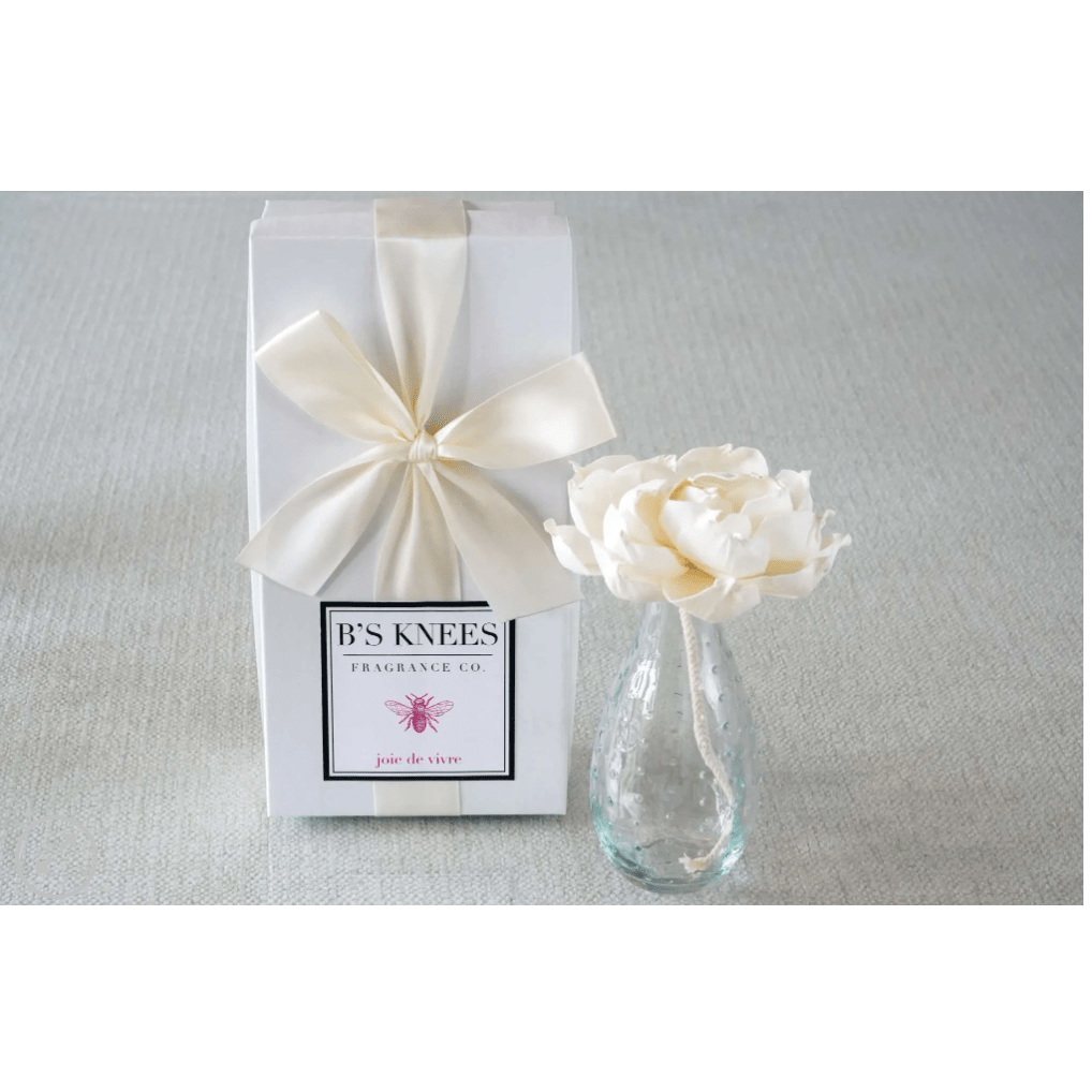Joie de Vivre Large Blossom Clear Diffuser - White Farmhouse Flowers