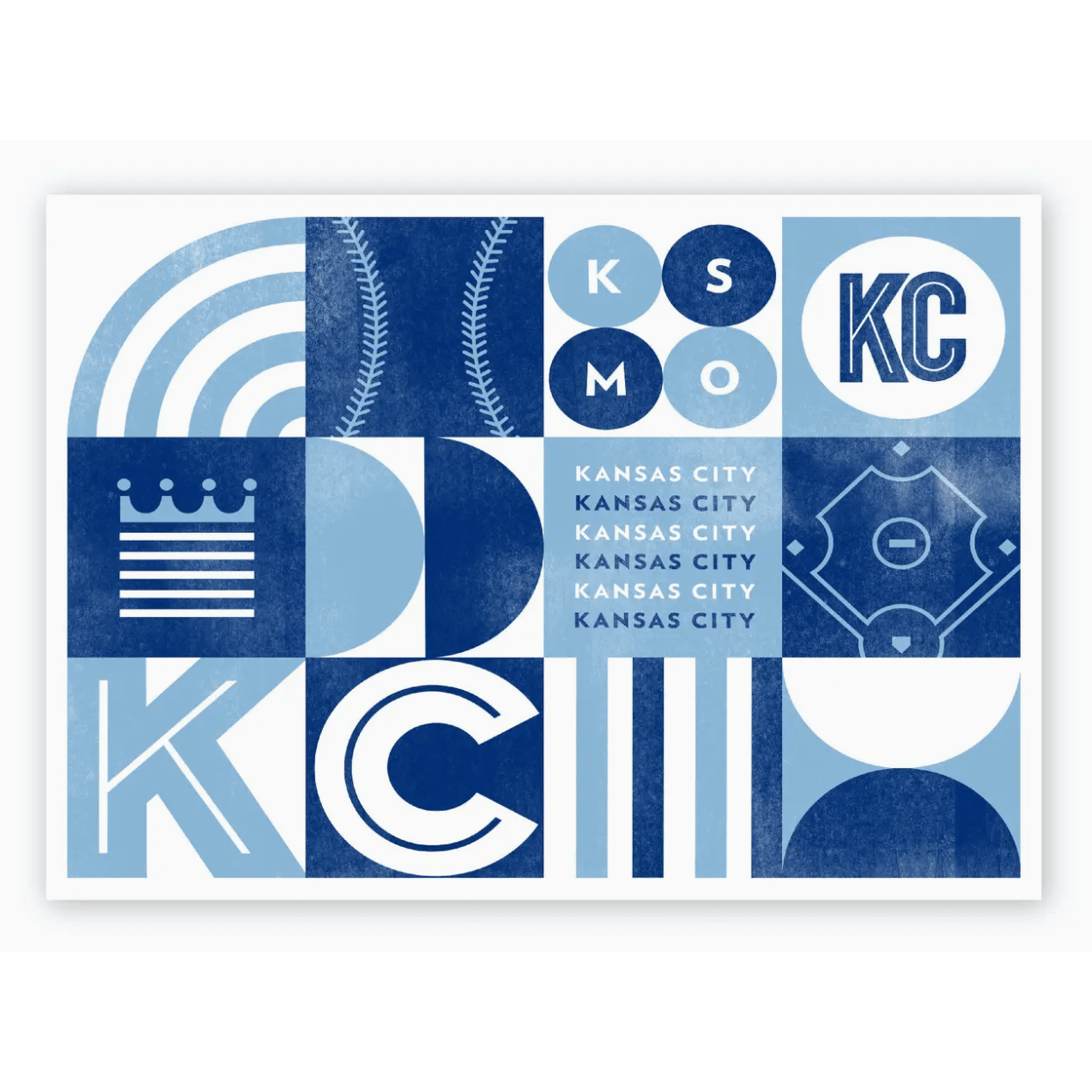 Kansas City Grid - Royals Postcard - White Farmhouse Flowers
