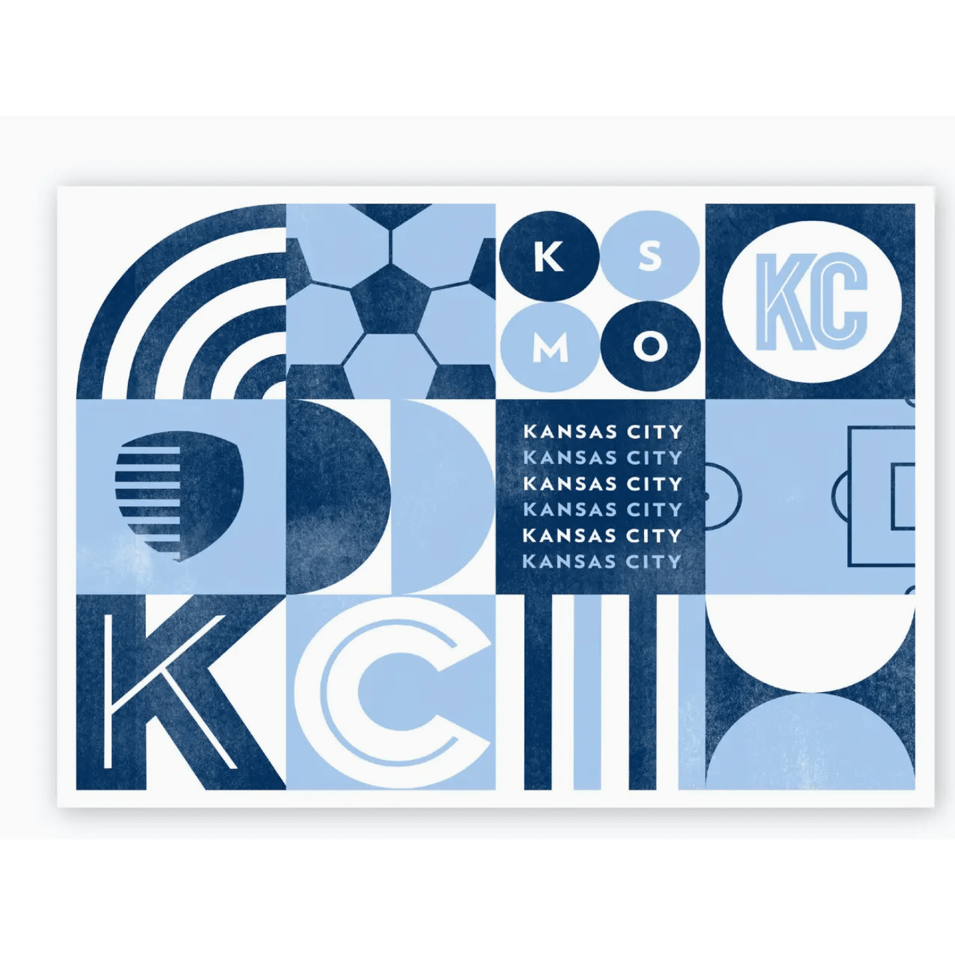 Kansas City Grid - Sporting KC Postcard - White Farmhouse Flowers