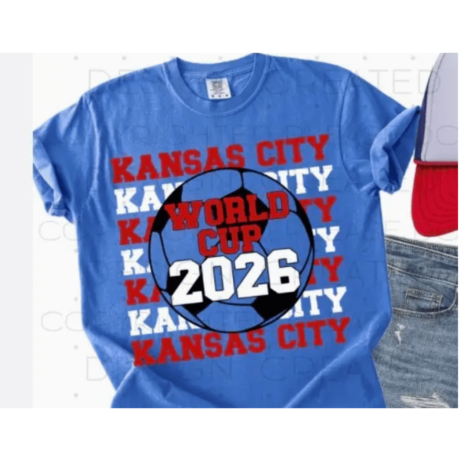 Kansas City World Cup T Shirt - White Farmhouse Flowers