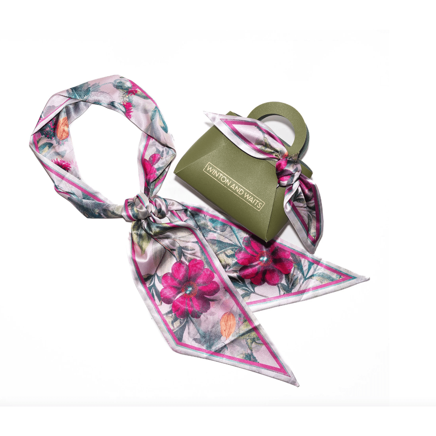 Kensington Floral Accessory Scarf - White Farmhouse Flowers