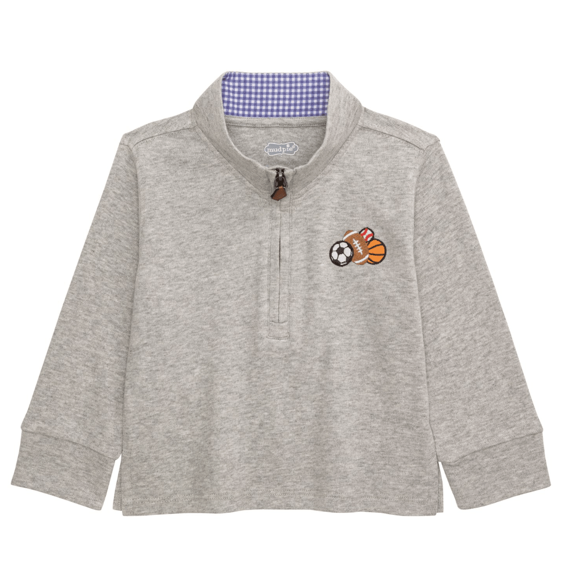 Kids Sports Quarter Zip Jacket - White Farmhouse Flowers
