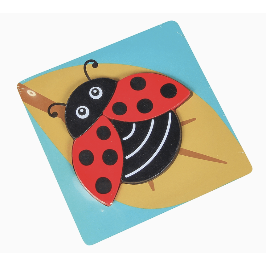 Ladybug Puzzle for Kids - White Farmhouse Flowers