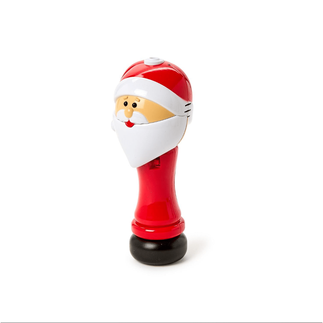 LED Illuminating Santa Bubble Wand Blower - White Farmhouse Flowers
