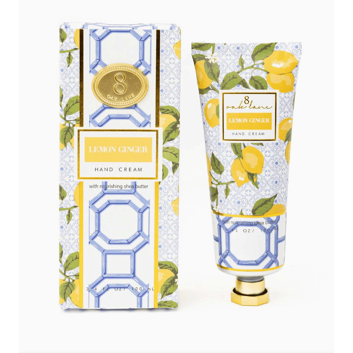 Lemon Ginger 100mg Boxed Hand Cream - White Farmhouse Flowers