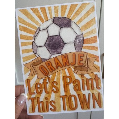 Let's Paint this town Oranje Post card - White Farmhouse Flowers