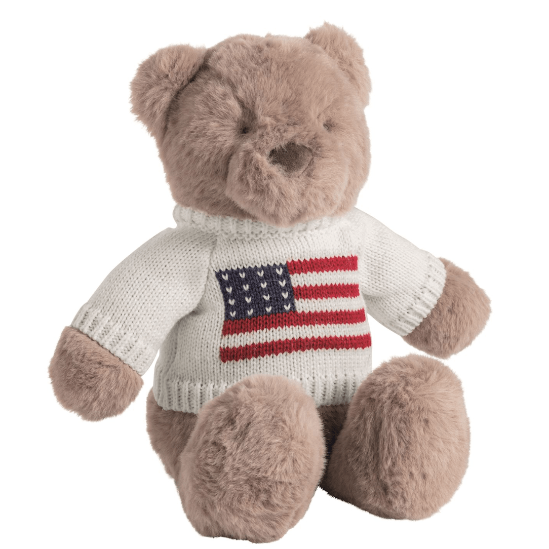 Liberty the Bear Sweater Plush Pal - White Farmhouse Flowers