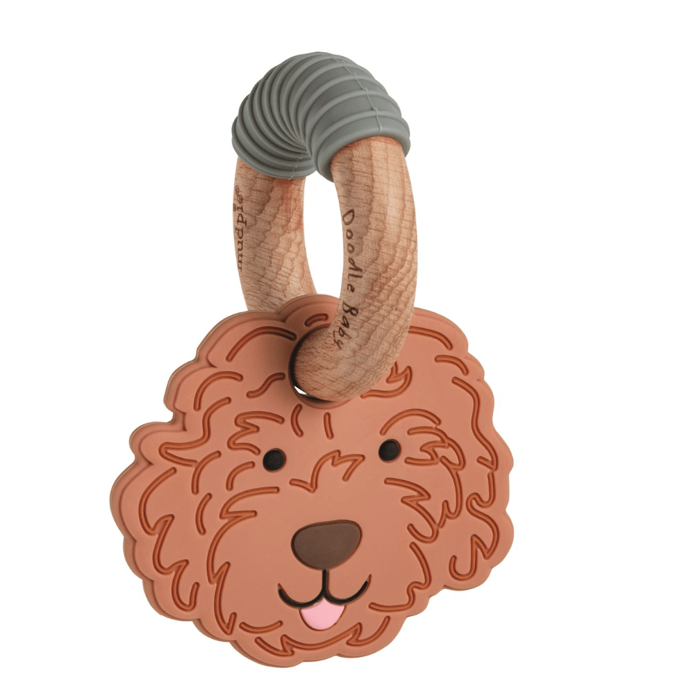 Light Golden Retriever Teether - White Farmhouse Flowers