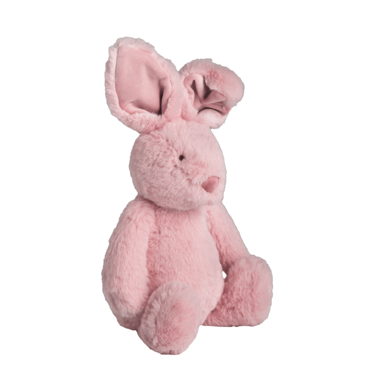 Lila the Pink Plush Bunny - White Farmhouse Flowers