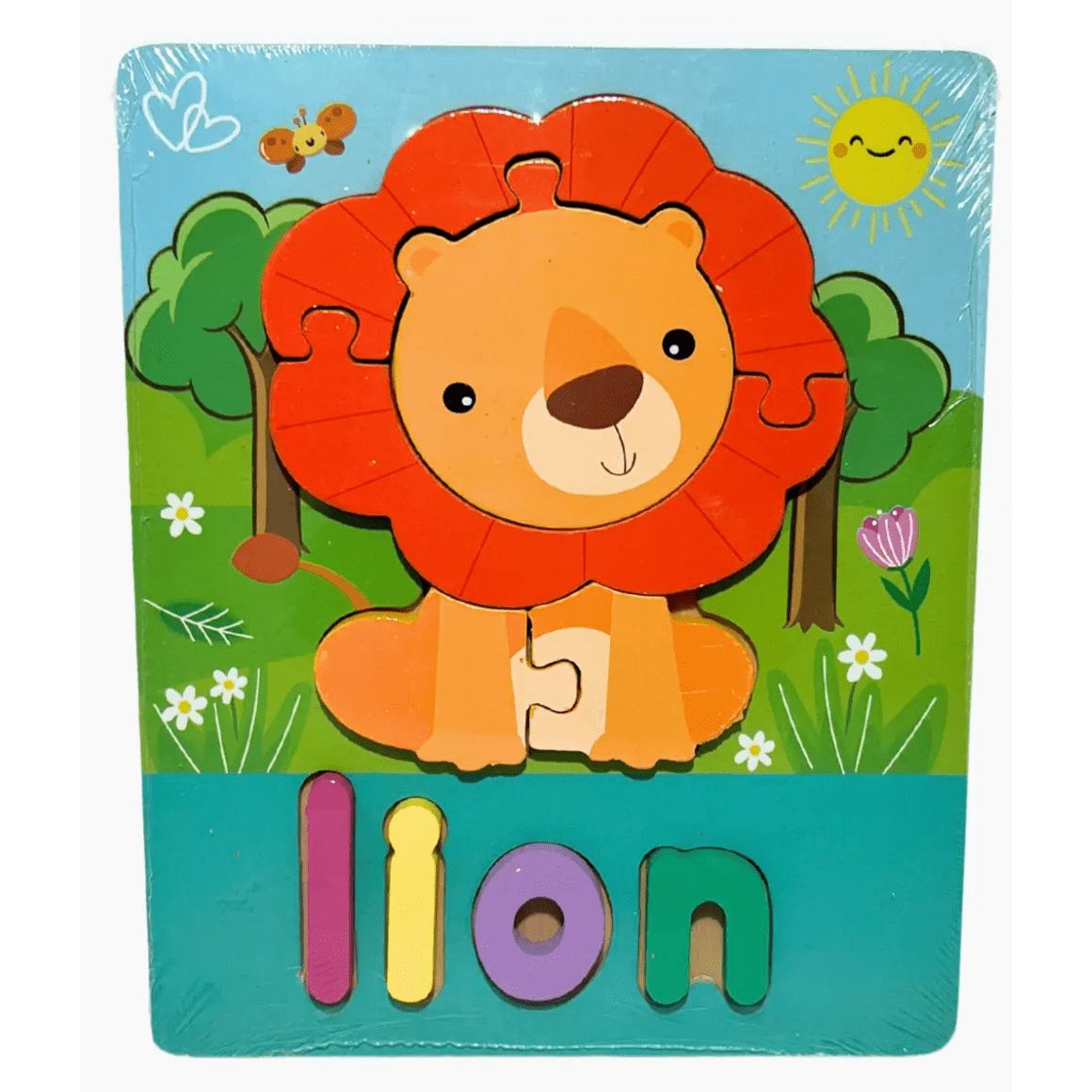 Lion Puzzle for Kids - White Farmhouse Flowers