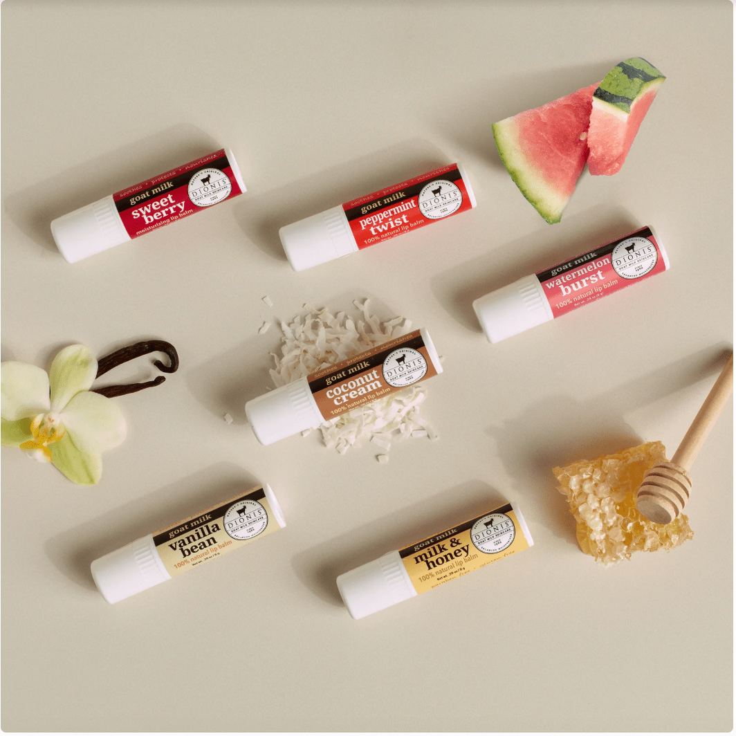 Lip Balm Ornament Gift Set, 6 Piece - White Farmhouse Flowers