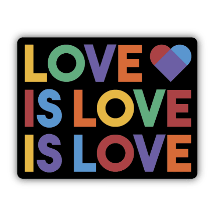 Love is Love Sticker - White Farmhouse Flowers