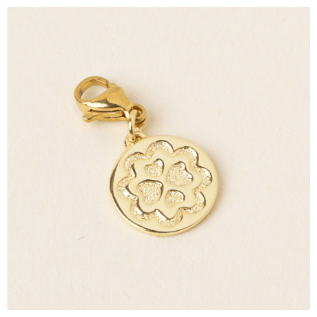 Loving Gold Charm - White Farmhouse Flowers