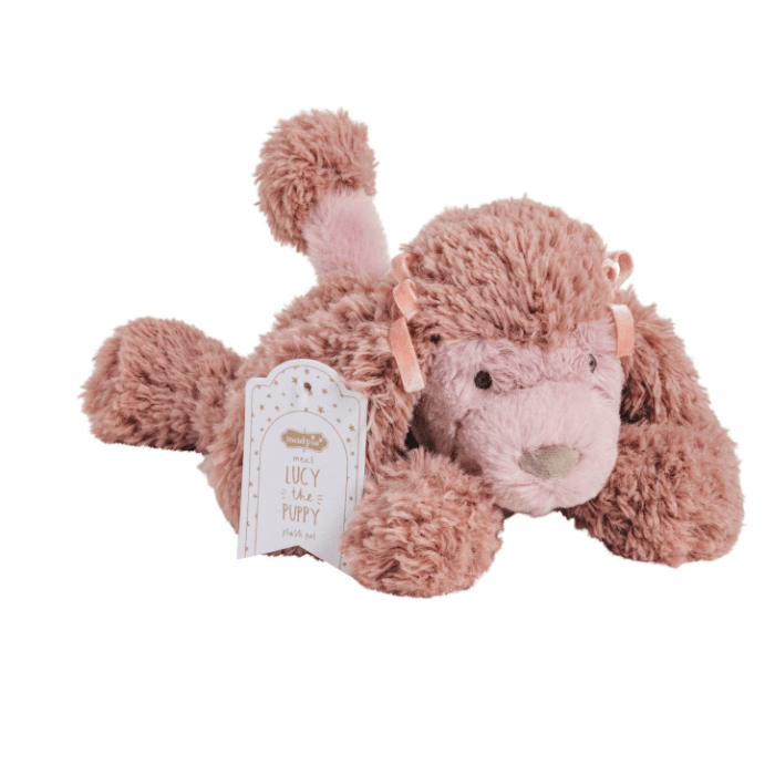 Lucy the Puppy Plush Pal - White Farmhouse Flowers