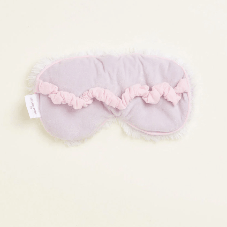 Marshmallow Lavender Warmies Eye Mask V2 - White Farmhouse Flowers