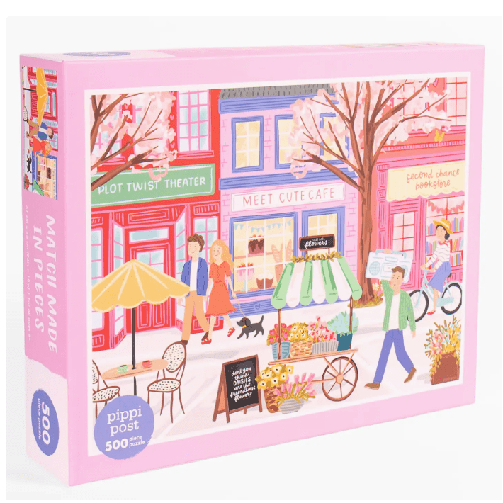 Match Made in Pieces 500 Piece Rom Com Puzzle - White Farmhouse Flowers