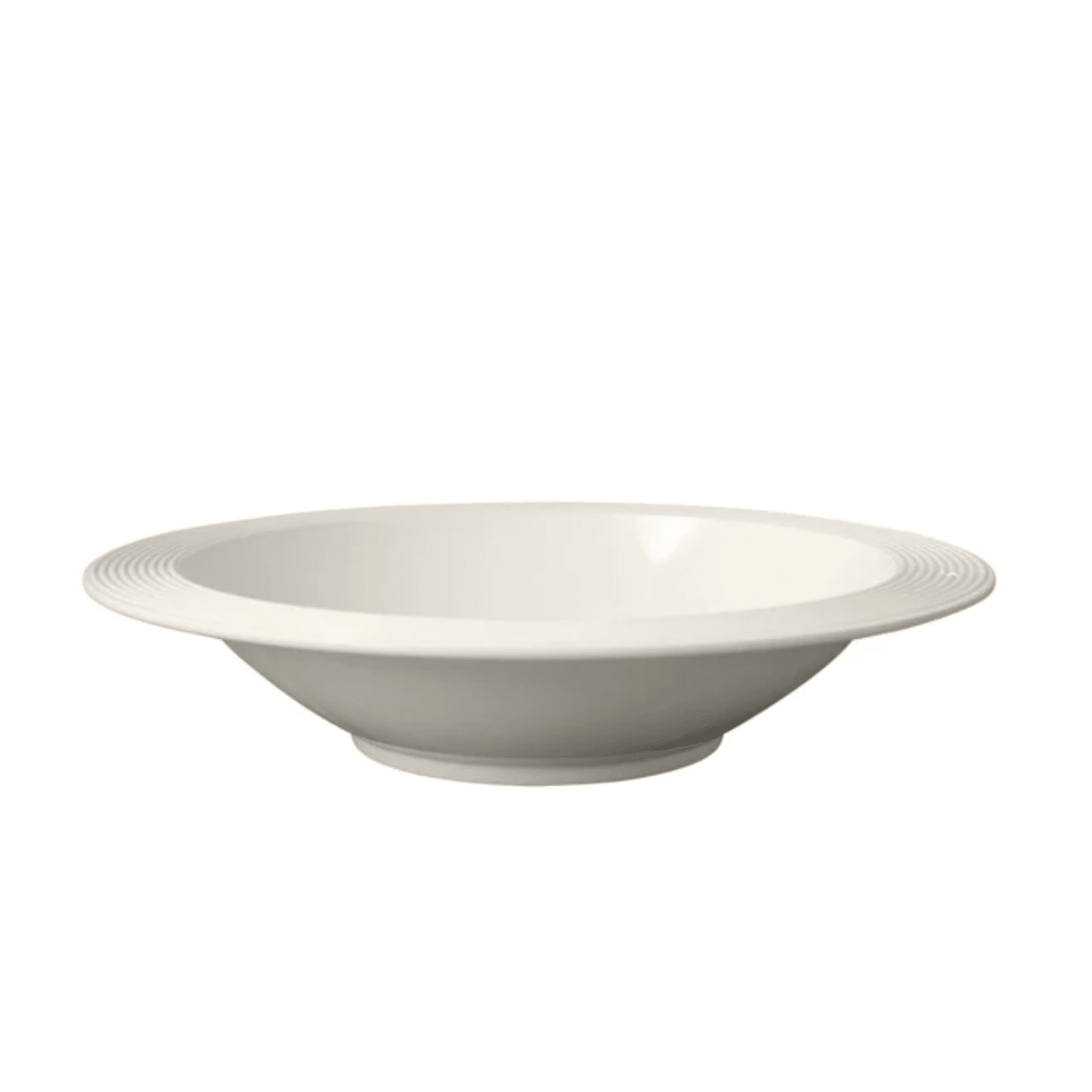 Melamine Shallow Bowl - White Farmhouse Flowers