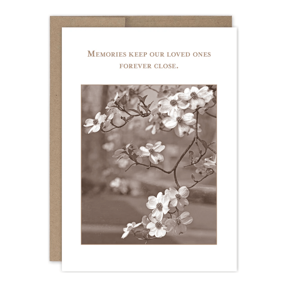 Memories Sympathy Card SM790 - White Farmhouse Flowers