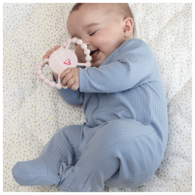 Miss Americana Teether - White Farmhouse Flowers