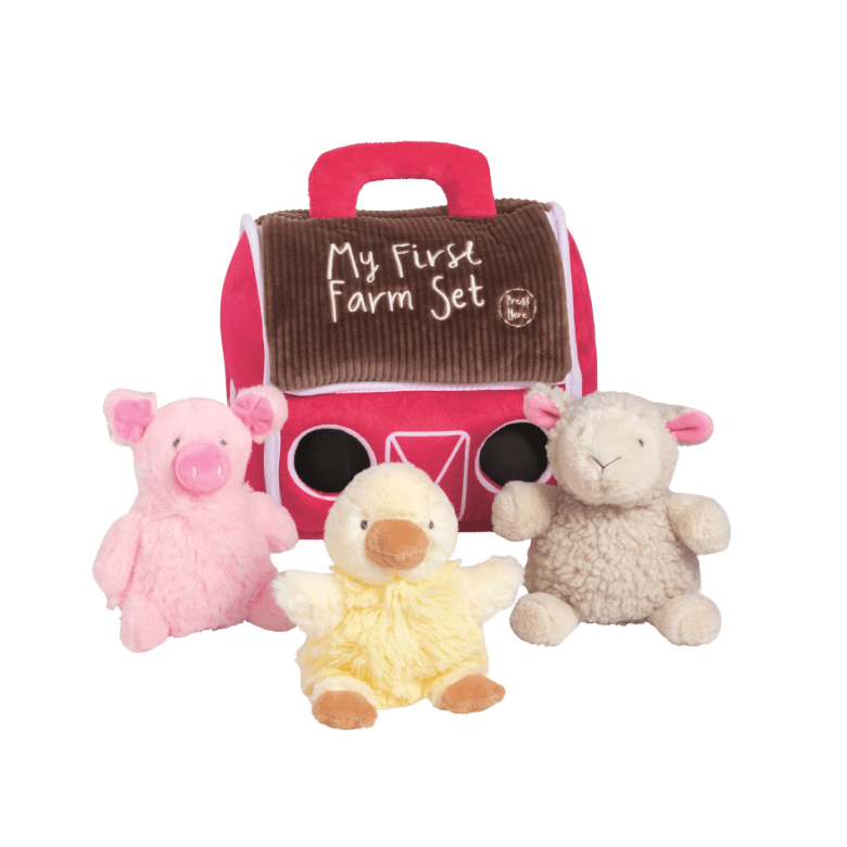 My First Farm Plush Set - White Farmhouse Flowers