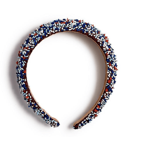 Navy Sprinkles Headband - White Farmhouse Flowers