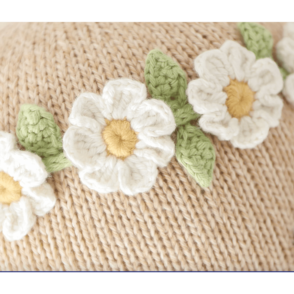 Olivia the Honey Bear (little) 13" - White Farmhouse Flowers