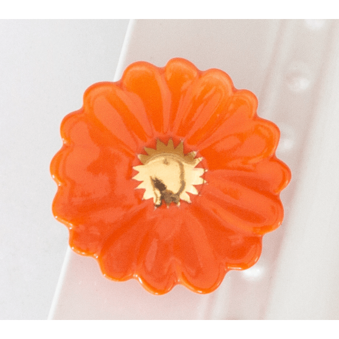 Orange Flower Mini - White Farmhouse Flowers