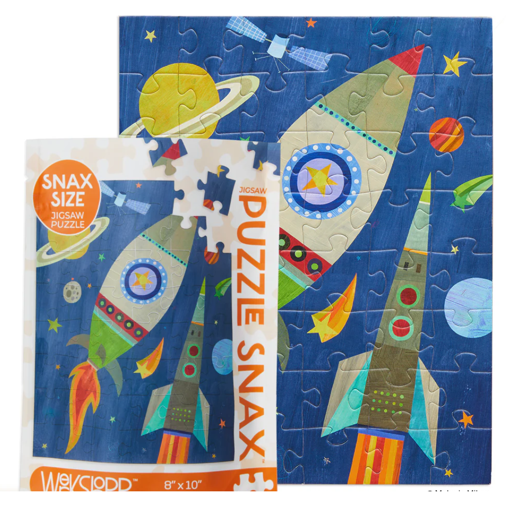 Outer Space 48 Piece Jigsaw Puzzle Snax - White Farmhouse Flowers