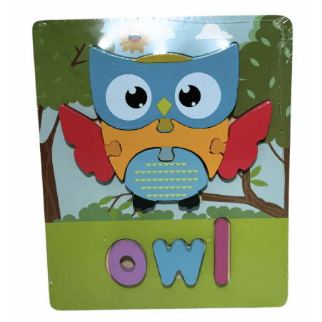 Owl Puzzle for Kids - White Farmhouse Flowers