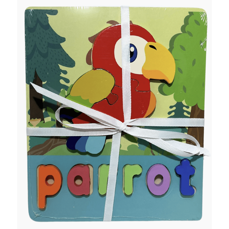 Parrot Puzzle for Kids - White Farmhouse Flowers