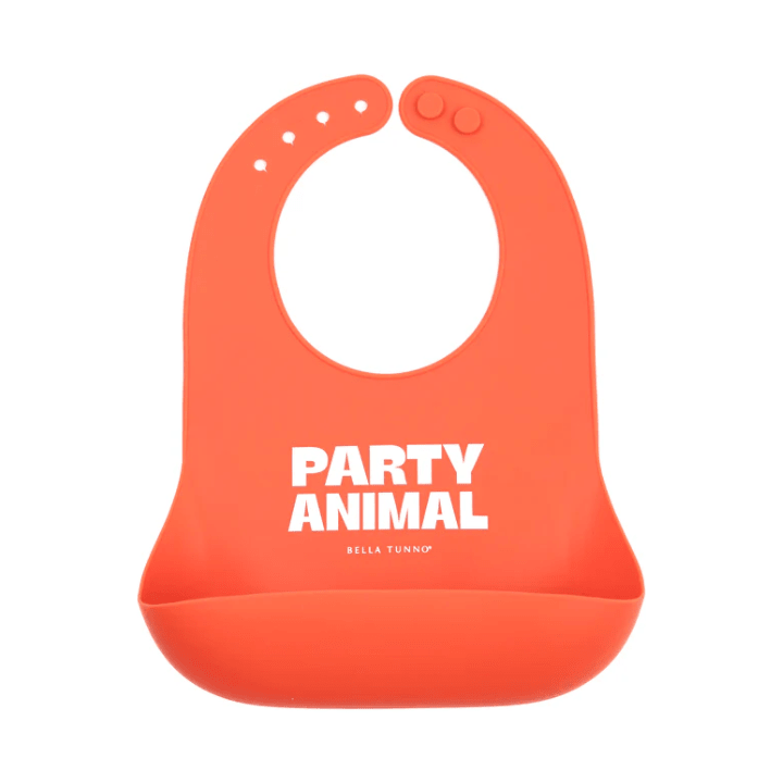 Party Animal Wonder Bib - White Farmhouse Flowers