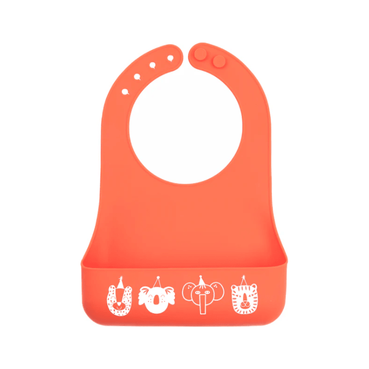 Party Animals Little Bites Bib - White Farmhouse Flowers