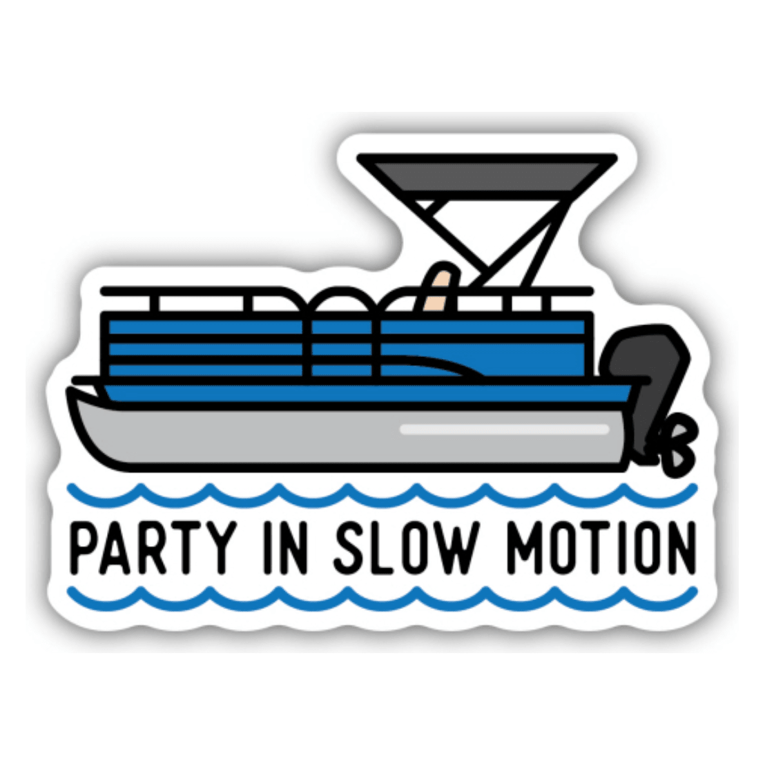 Party in Slow Motion Sticker - White Farmhouse Flowers