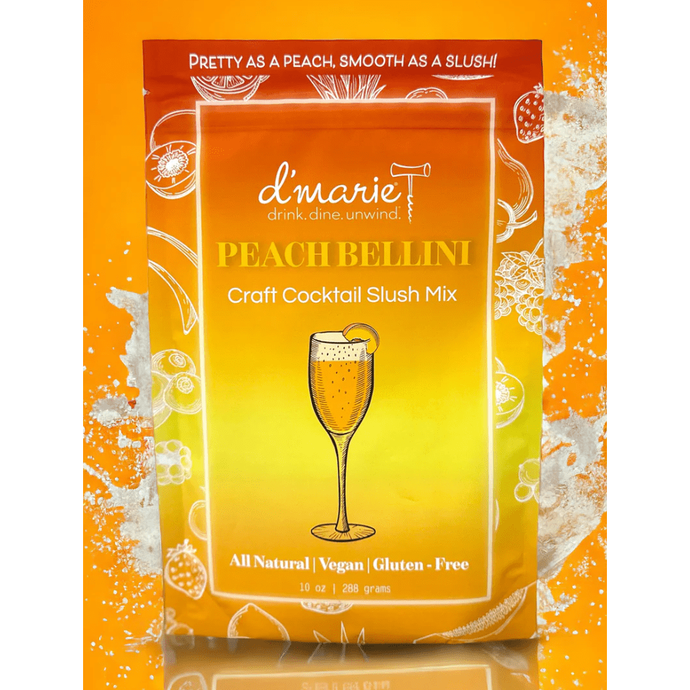 Peach Bellini Cocktail Mix – Ready to Freeze | Parkville MO Gift - White Farmhouse Flowers