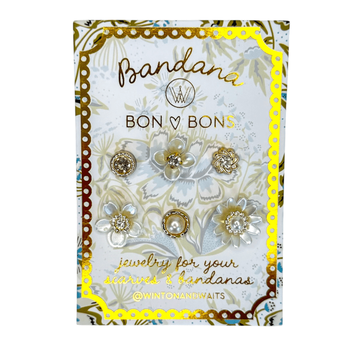 Pearl Bon Bon Pins - White Farmhouse Flowers
