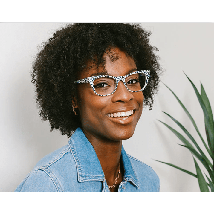 Peepers Orchid Island - White/Leopard Reading Glasses - White Farmhouse Flowers
