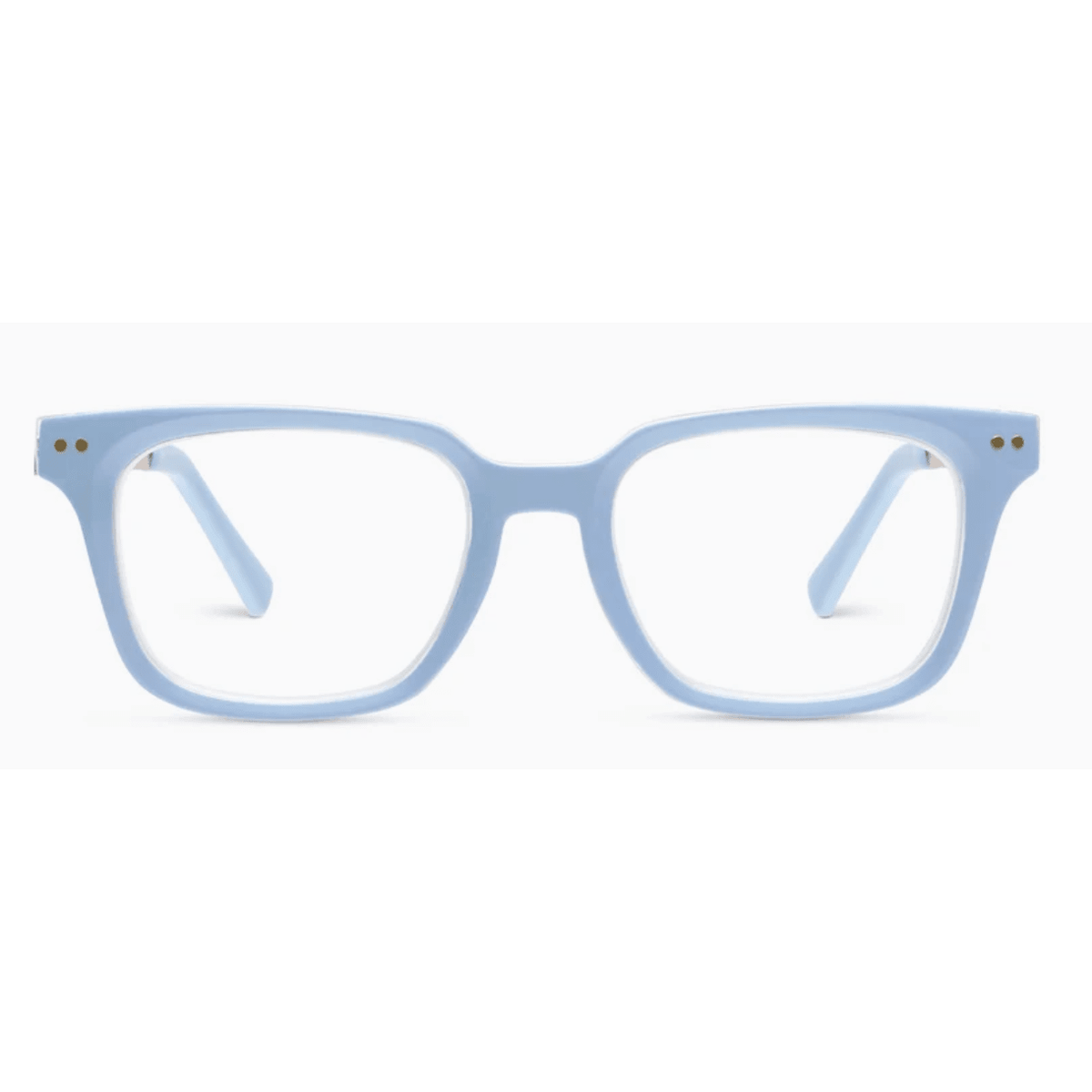 Peepers Sidebar Light Blue/Rosemary Stripe Lavender Reading Glasses - White Farmhouse Flowers