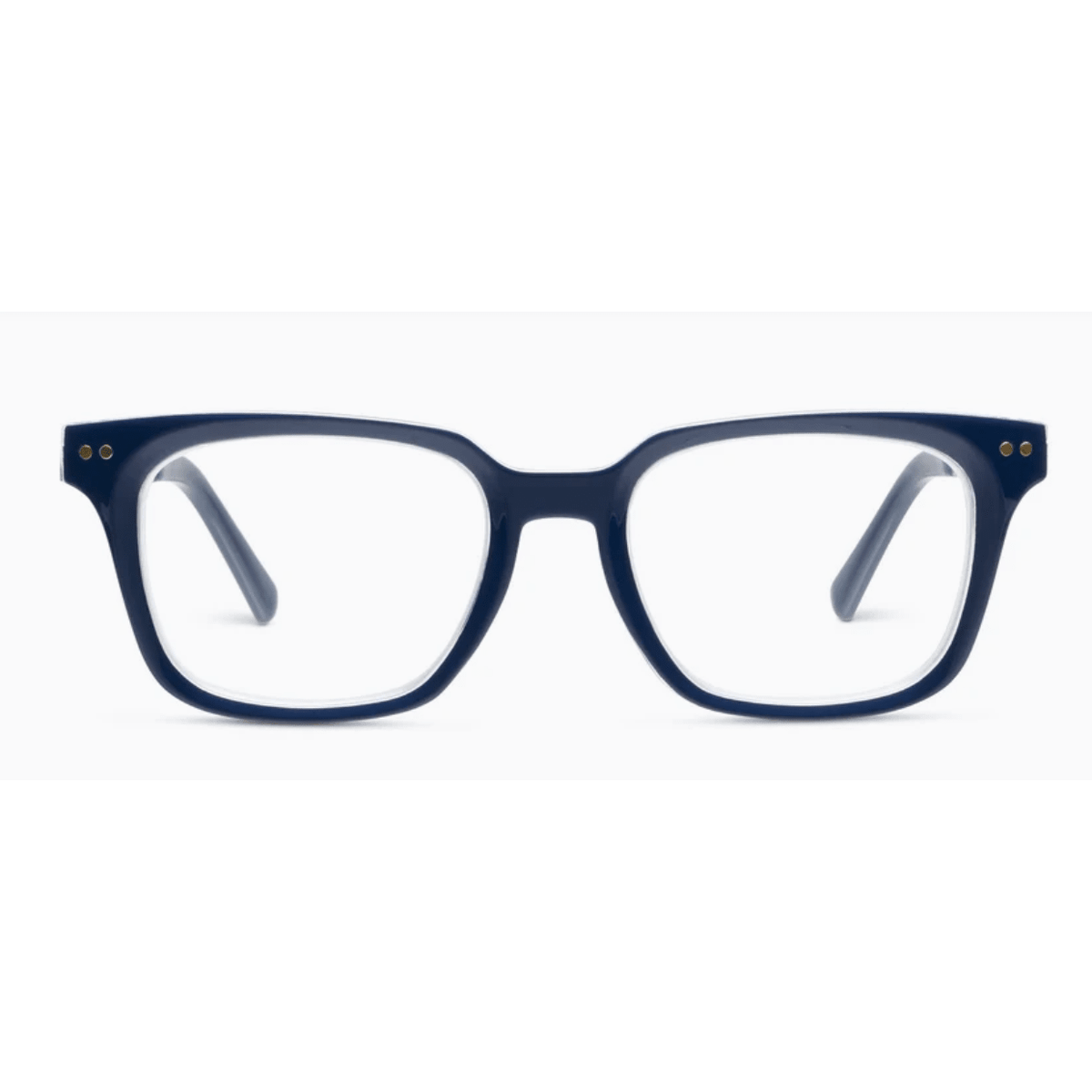 Peepers Sidebar Navy/RosemaryStripe Indigo Reading Glasses - White Farmhouse Flowers