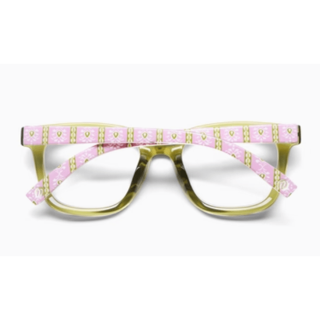 Peepers To The Max Green/Rosemary Reading Glasses - White Farmhouse Flowers