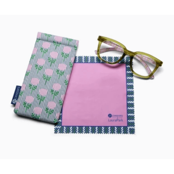 Peepers To The Max Green/Rosemary Reading Glasses - White Farmhouse Flowers