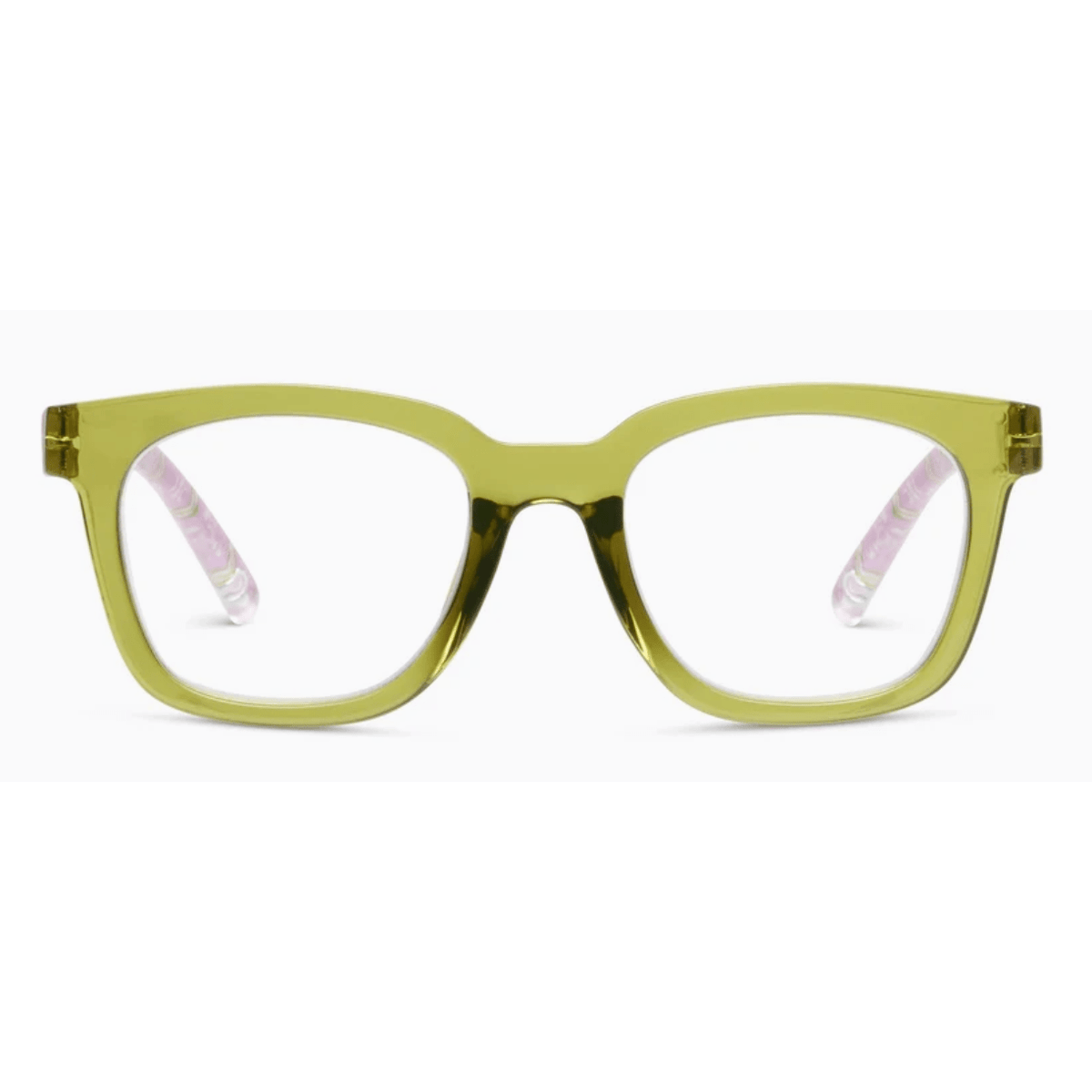 Peepers To The Max Green/Rosemary Reading Glasses - White Farmhouse Flowers