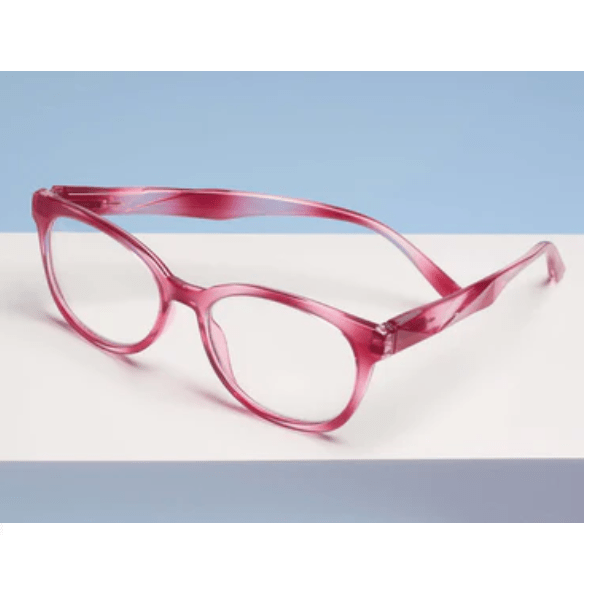 Peepers Virginia - Pink Reading Glasses - White Farmhouse Flowers