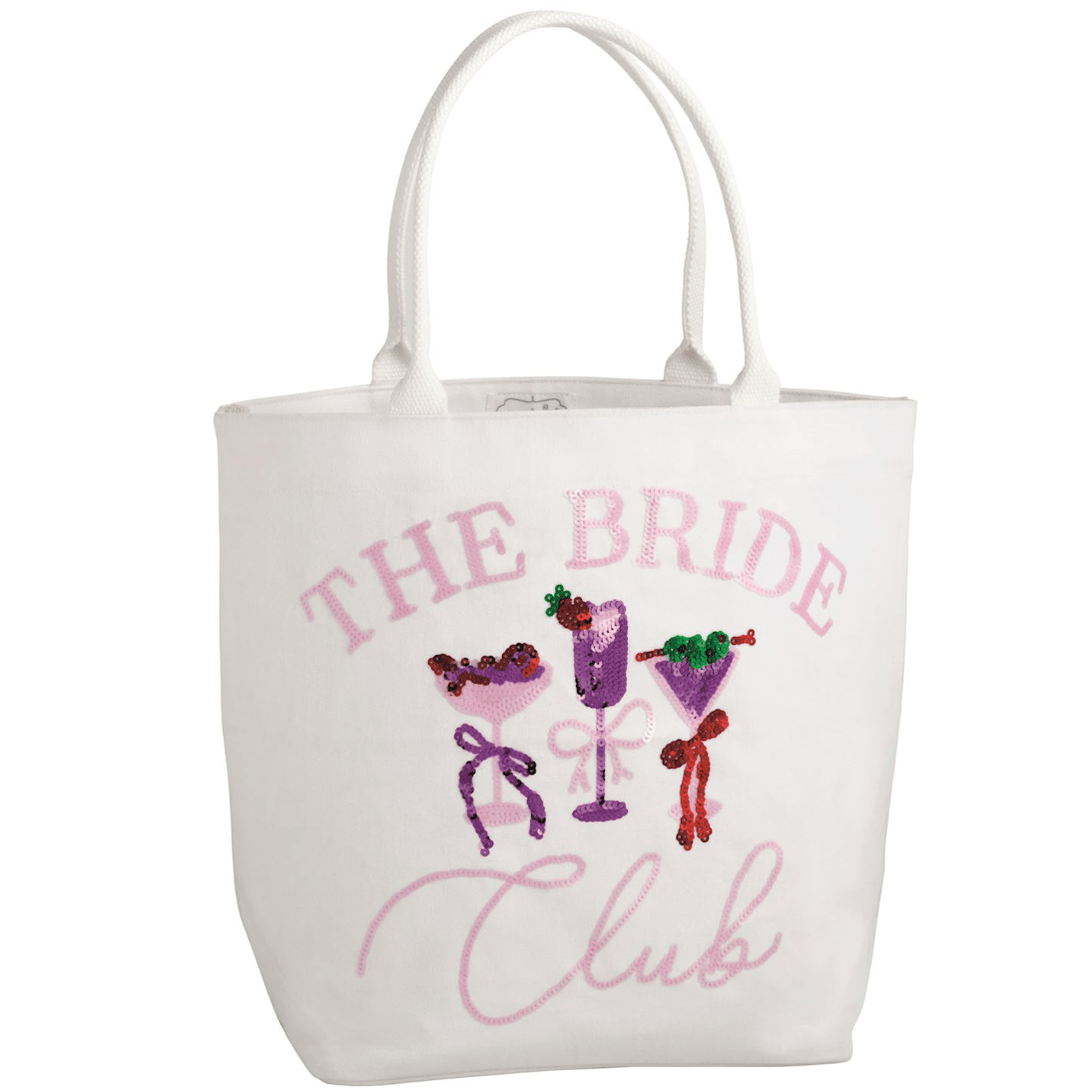 Pink Bride Sparkle Tote - White Farmhouse Flowers