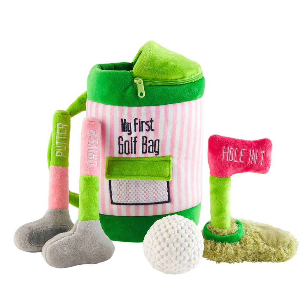 Pink Golf Plush Play Set - White Farmhouse Flowers