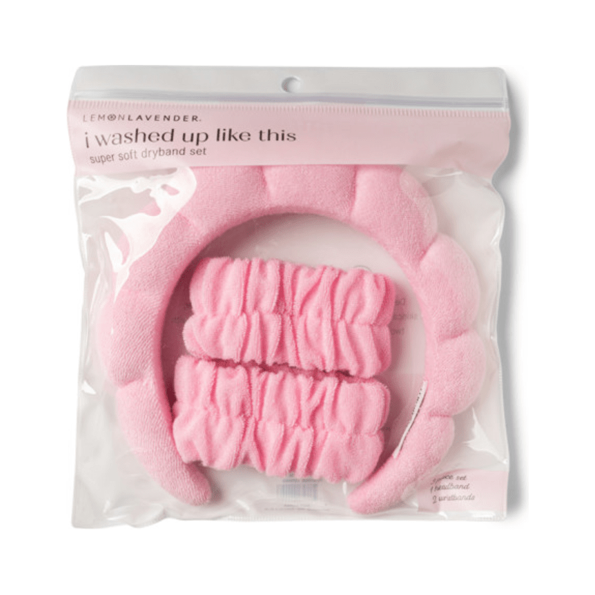 Pink I Washed Up Like This Super Soft Dryband Set - White Farmhouse Flowers